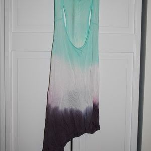 Alternative App, slant cut, tie dye, racerback
